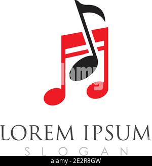 Music note symbols logo and icons template Stock Vector