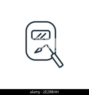 Welding outline vector icon. Thin line black welding icon, flat vector simple element illustration from editable construction concept isolated on whit Stock Vector