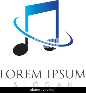 Music note symbols logo and icons template Stock Vector