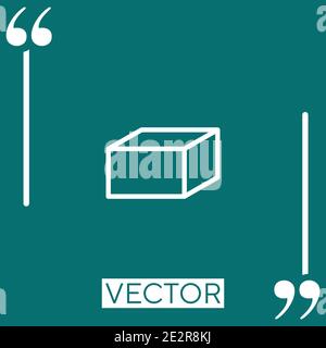 hexahedron vector icon Linear icon. Editable stroke line Stock Vector