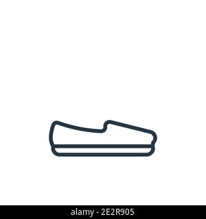 Loafer outline vector icon. Thin line black loafer icon, flat vector simple element illustration from editable clothes concept isolated stroke on whit Stock Vector