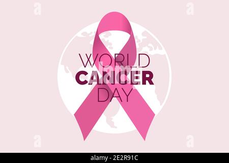 Emblem on World Cancer Day. 4 February. Lilac Ribbon Stock Vector -  Illustration of compassion, help: 106682572