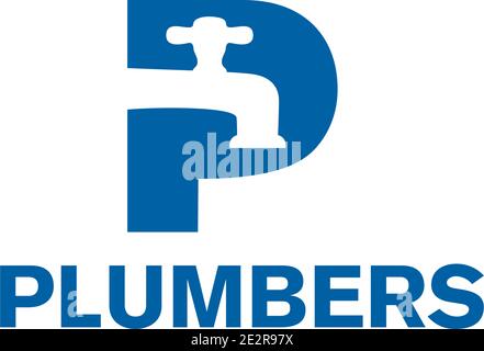 Vector logo of plumbing and water supply company Stock Vector