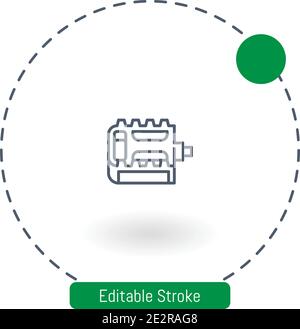 pedal vector icon editable stroke outline icons for web and mobile Stock Vector