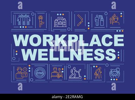 Workplace wellness word concepts banner Stock Vector