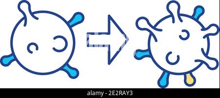 Expanded immunization RGB color icon Stock Vector