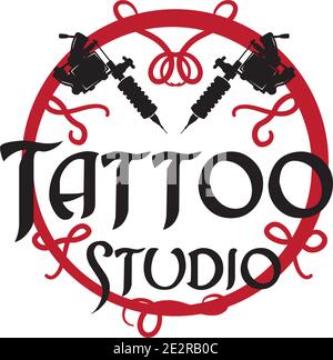 Vector logo for tattoo salon and Studio Stock Vector