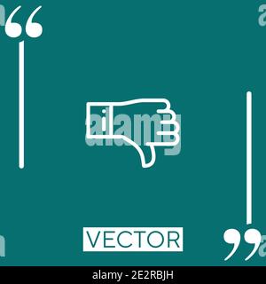 dislike vector icon Linear icon. Editable stroke line Stock Vector