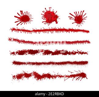 Blood Drip Splatters Blob Collection Bloody Current Splatter Collection Halloween Decorative