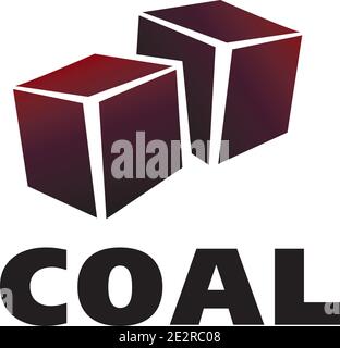Vector logo of coal mining and sale Stock Vector