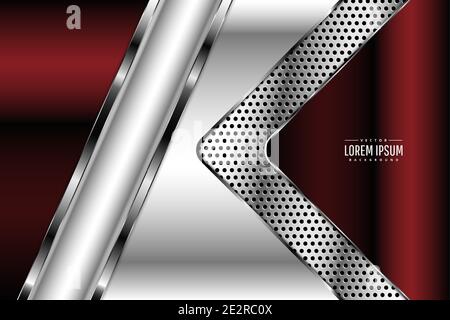 Elegant metallic background of red with perforated texture.Vector illustration.Eps10 Stock Vector