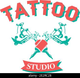 Vector logo for tattoo salon and Studio Stock Vector