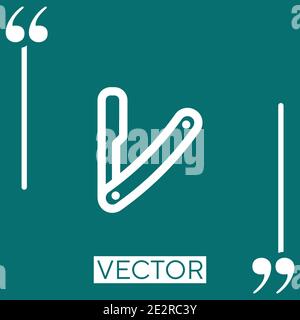 razor vector icon Linear icon. Editable stroke line Stock Vector