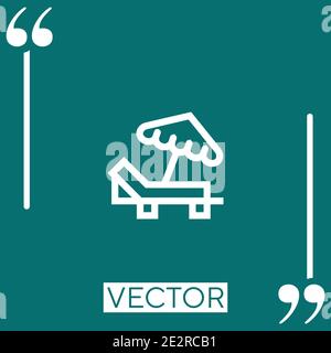 Sunbed vector icon Linear icon. Editable stroked line Stock Vector