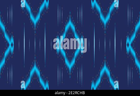 vector illustration of diamond-shape quadrangle ikat pattern for background, bag, batik, carpet, clothing, fabric, pillowcase, wrapping, wallpaper, Stock Vector