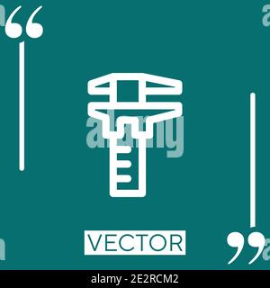 caliper vector icon Linear icon. Editable stroked line Stock Vector