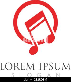 Music note symbols logo and icons template Stock Vector