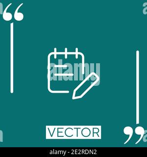 office supplies vector icon Linear icon. Editable stroke line Stock Vector