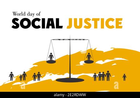 Vector illustration for World Day of Social Justice. Stock Vector