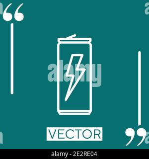 energy drink vector icon Linear icon. Editable stroke line Stock Vector