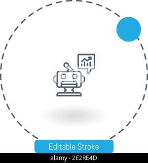 prediction vector icon editable stroke outline icons for web and mobile Stock Vector