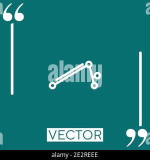 press simulator vector icon Linear icon. Editable stroke line Stock Vector