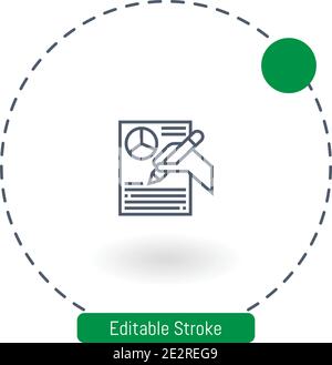copywriting vector icon editable stroke outline icons for web and mobile Stock Vector