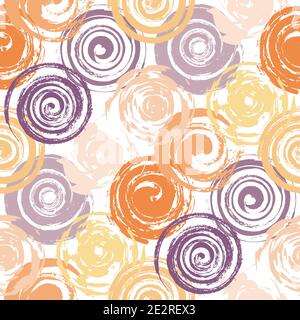 Grunge Red Spiral Seamless Stock Vector