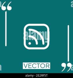 rss vector icon Linear icon. Editable stroked line Stock Vector