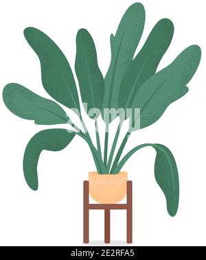 Potted plant semi flat RGB color vector illustration Stock Vector Image ...