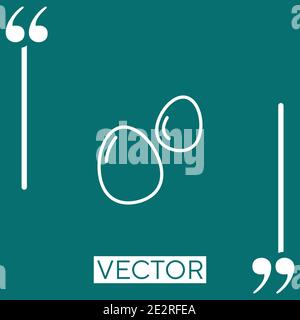 two eggs Linear icon. Editable stroke line Stock Vector