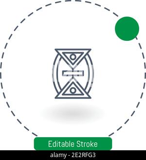time changes vector icon editable stroke outline icons for web and mobile Stock Vector