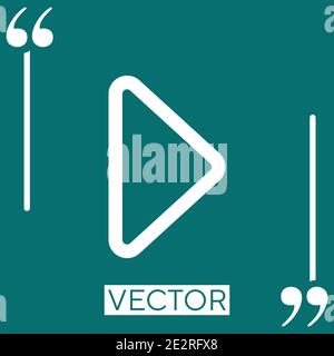 play triangle outline vector icon Linear icon. Editable stroke line Stock Vector