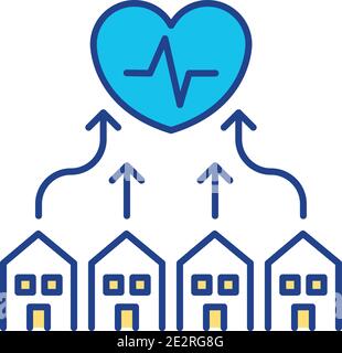 Special medical facilities RGB color icon Stock Vector