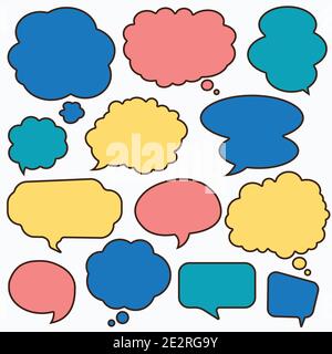 Set Of Speech Thought Bubbles Stock Vector