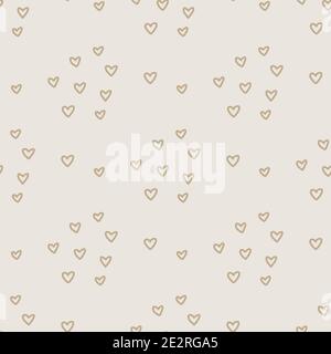 Vector abstract heart seamless pattern design. Modern graphic texture love illustration. Stock Vector