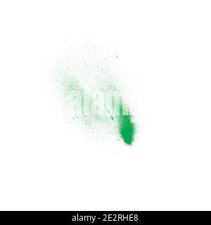 Abstract green watercolor splash brush. Green paint splatter brush Stock Photo