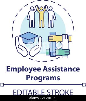 Employee assistance programs concept icon Stock Vector