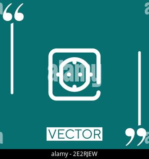 socket Linear icon. Editable stroke line Stock Vector