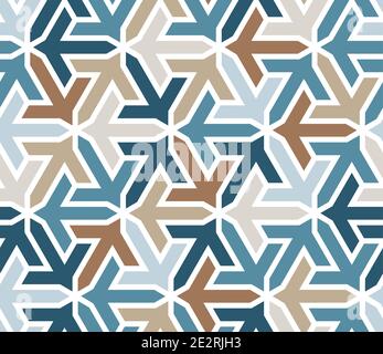 Geometric islamic pattern with arrows. Color geometric arabic vector texture for cloth, textile, wrapping, wallpaper. Stock Vector