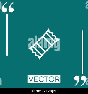 wrapped chocolate vector icon Linear icon. Editable stroke line Stock Vector