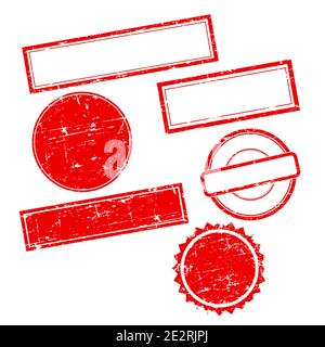 Vector grunge Stamps without text. Set of Stamps. Stock Vector