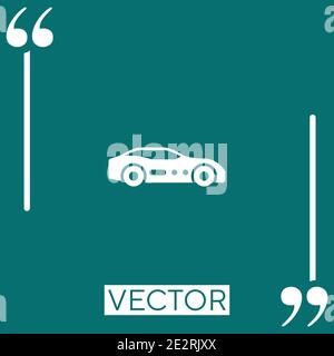 sport car vector icon Linear icon. Editable stroked line Stock Vector