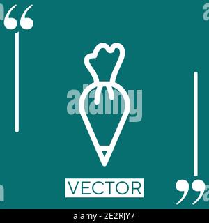 pastry bag vector icon Linear icon. Editable stroke line Stock Vector