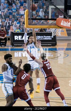 UCLA Bruins guard Jules Bernard (1) shoots the ball during an NCAA ...