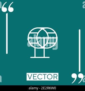 hamster wheel vector icon Linear icon. Editable stroke line Stock Vector