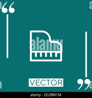 piano vector icon Linear icon. Editable stroked line Stock Vector