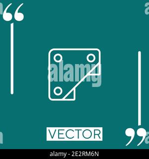 bracket vector icon Linear icon. Editable stroke line Stock Vector