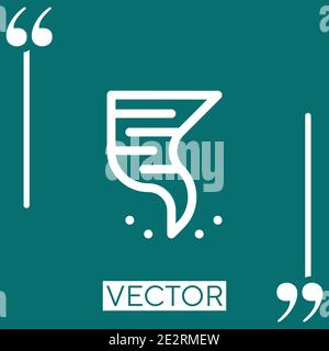 tornado vector icon Linear icon. Editable stroke line Stock Vector