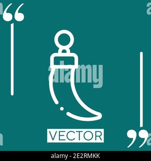 animal vector icon Linear icon. Editable stroke line Stock Vector